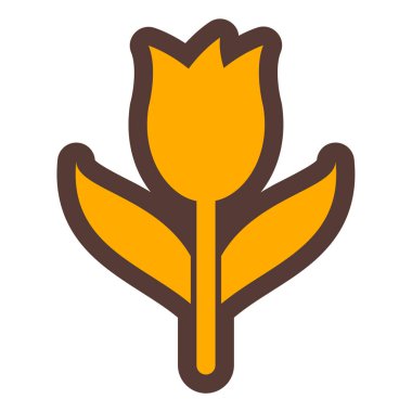 Lale. Web simgesi basit illüstrasyon