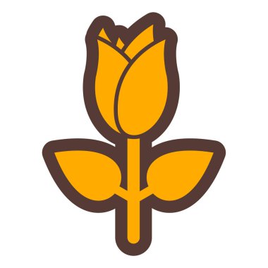 Çiçek. Web simgesi basit illüstrasyon