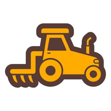 Traktör. Web simgesi basit illüstrasyon