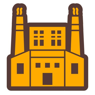 Fabrika. Web simgesi basit illüstrasyon