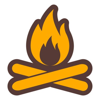 Ateş ikonu. vektör illüstrasyonu