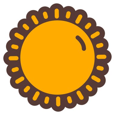 Ayçiçeği. Web simgesi basit illüstrasyon