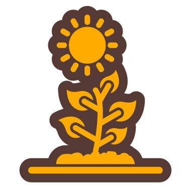 Çiçek. Web simgesi basit illüstrasyon