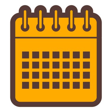 Takvim simgesi. Web için 16 tarih vektör simgesinin basit illüstrasyonu