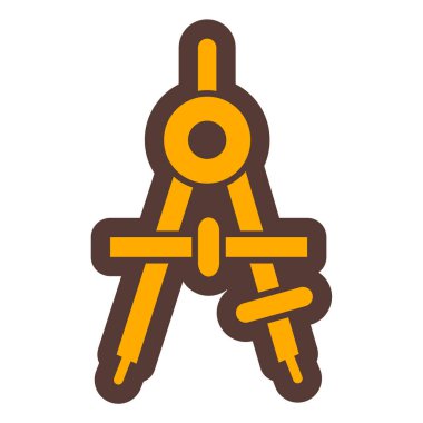 Yapı ve teknoloji simgesinin vektör illüstrasyonu