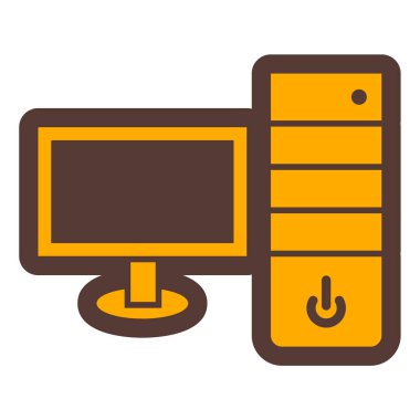 Bilgisayar. Web simgesi basit illüstrasyon