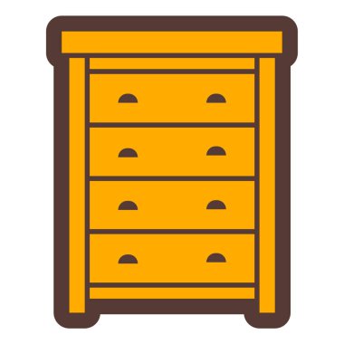 Kabine ikonu vektör illüstrasyonu