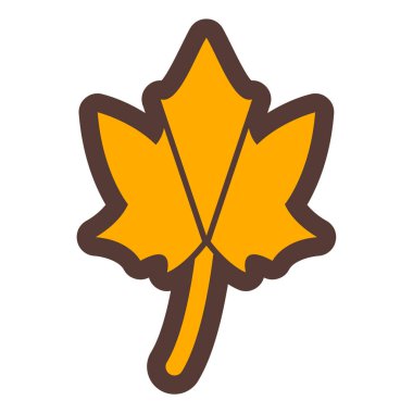 sonbahar yaprakları ikon vektör illüstrasyonu