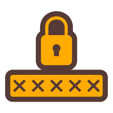 Kilit. Web simgesi basit illüstrasyon