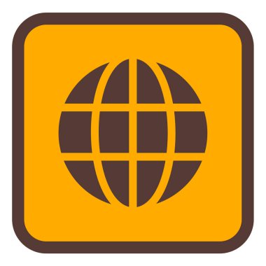 dünya küresi simgesi, vektör illüstrasyonu