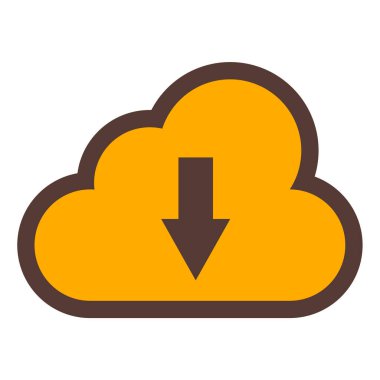 Bulut. Web simgesi basit illüstrasyon