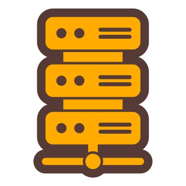 veritabanı sunucu ikonu vektör illüstrasyonu