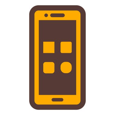 cep telefonu simgesi. Web için akıllı telefon vektör simgelerinin basit çizimi