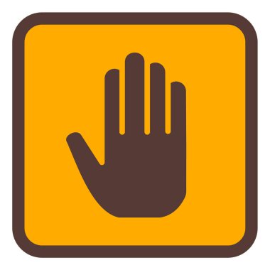 Modern ve el simgesinin vektör illüstrasyonu