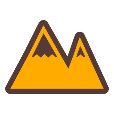 Dağ. Web simgesi basit illüstrasyon