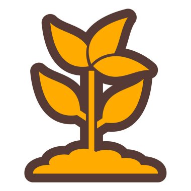 Bitki. Web simgesi basit illüstrasyon