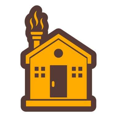 Yangın. Web simgesi basit illüstrasyon