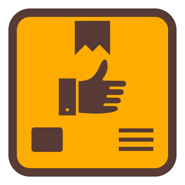 Hand Holding Paper Sign Person — Image vectorielle