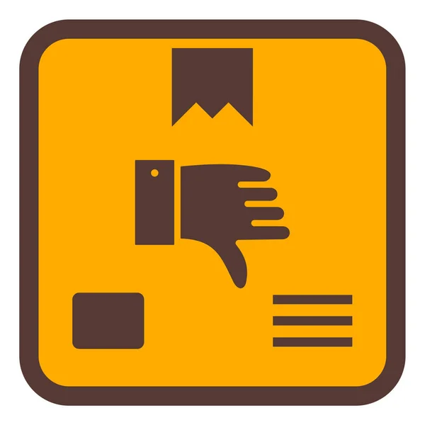 Hand Holding Paper Button Vector Illustration — Stockvektor