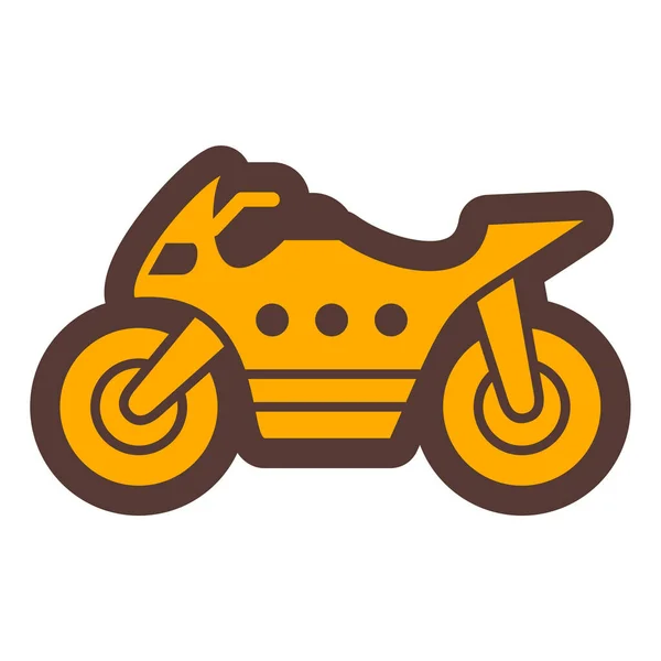 Motorcycle Web Icon Simple Illustration — Stock Vector