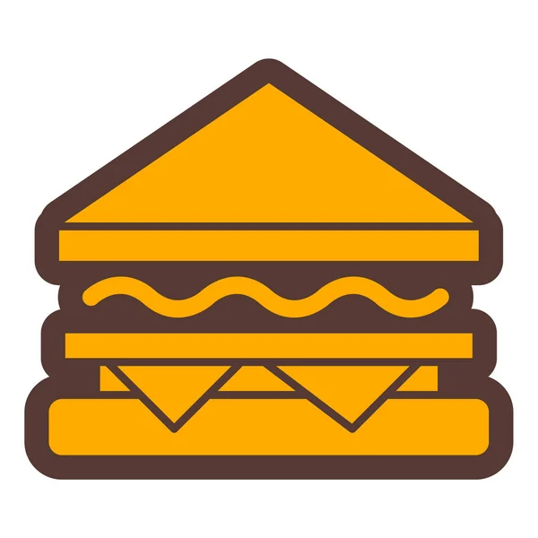 Sandwich Icône Web Illustration Simple — Image vectorielle