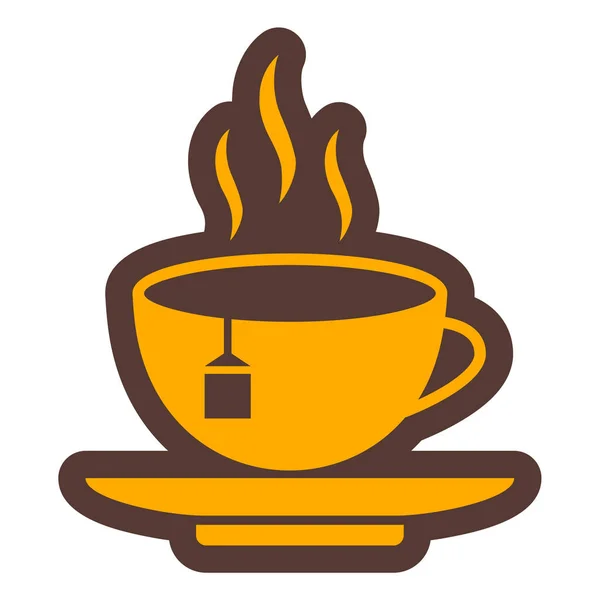 Дизайн Векторной Иллюстрации Чашки Чая — стоковый вектор