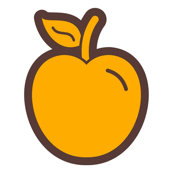 Μήλο Web Εικονίδιο Απλή Απεικόνιση — Διανυσματικό Αρχείο