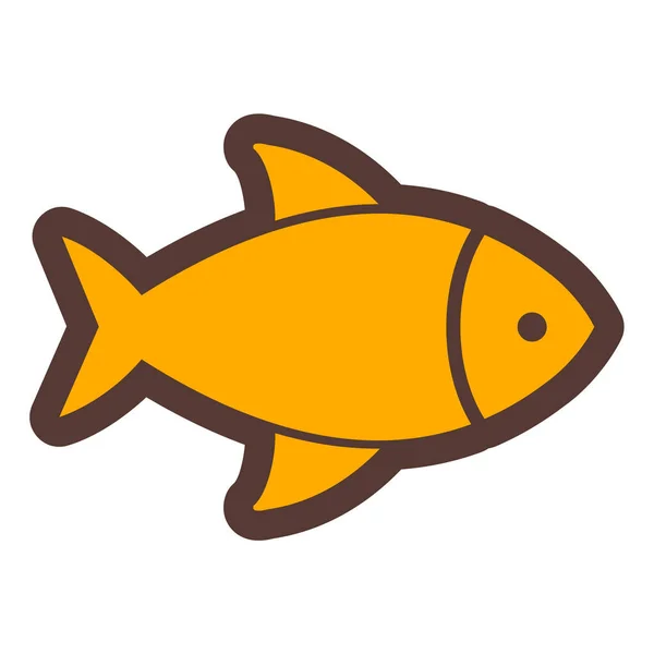 Fish Web Icon Simple Illustration — Stock Vector