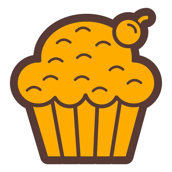 Muffin Cupcake Simple Design — Stockvektor