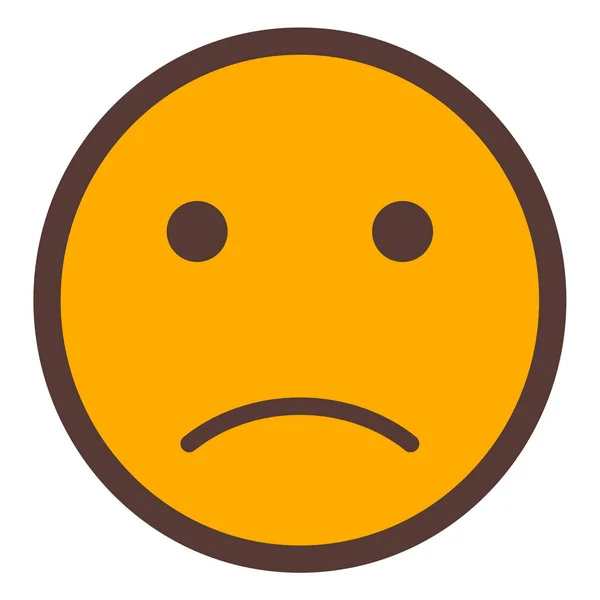 Sad Face Simple Illustration — Stock Vector