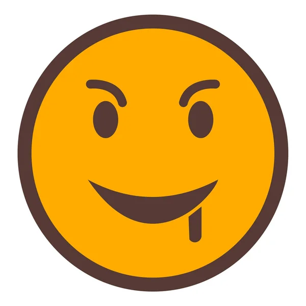 Smiley Face Emoticon Icon Vector Illustration — Vetor de Stock