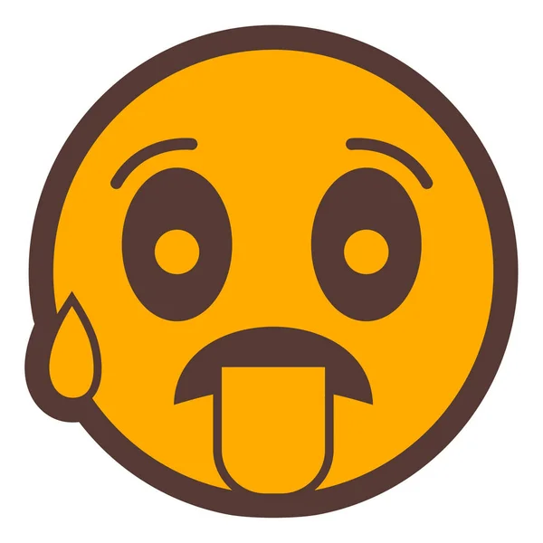 Sad Face Emoticon Vector Illustration — ストックベクタ