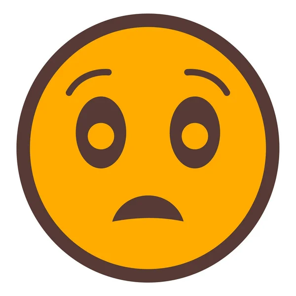 Sad Face Emoticon Vector Illustration — стоковый вектор