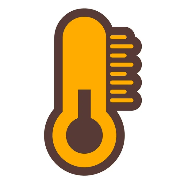 Thermometer Web Icoon Eenvoudig Ontwerp — Stockvector