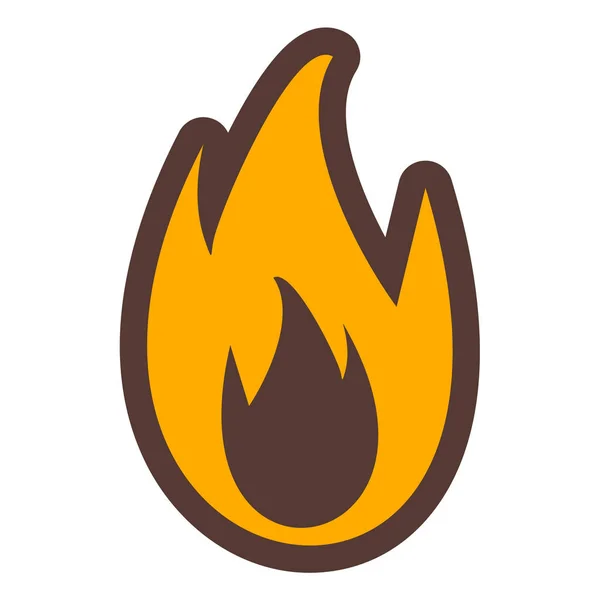 Ateş Alevi Simgesi Vektör Illüstrasyon Tasarımı — Stok Vektör