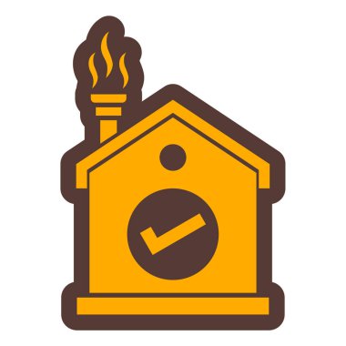 Bir ev simgesinin vektör illüstrasyonu