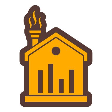 ateş vektörü glyph düz simgesi