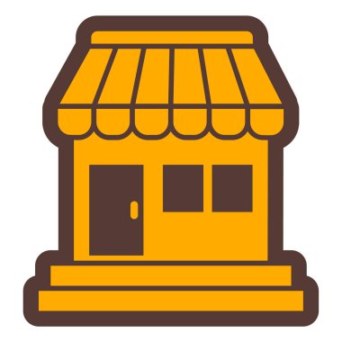 Dükkan. Web simgesi basit illüstrasyon