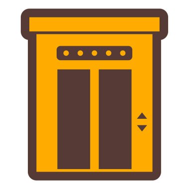 Otel odası simgesi, vektör illüstrasyonu