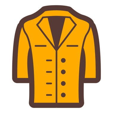 Ceket. Web simgesi basit illüstrasyon