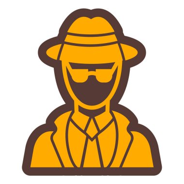 Şapkalı adam. Basit tasarım