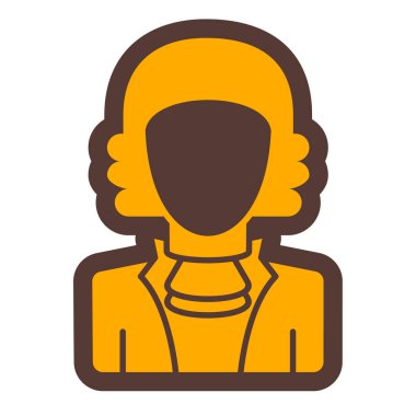 Kadın avatar ikonu. Web için kadın vektör simgelerinin basit çizimi