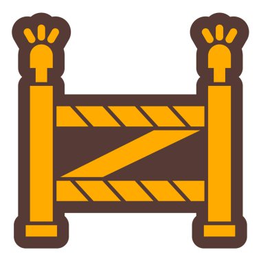 bariyer simgesi vektör illüstrasyonu