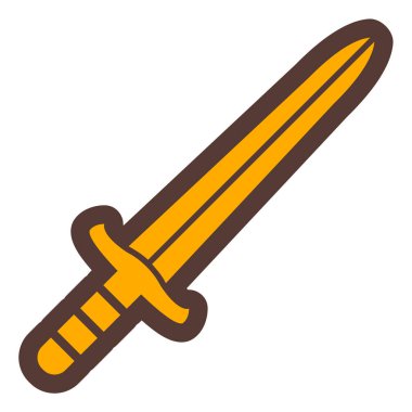 Kılıç. Web simgesi basit illüstrasyon