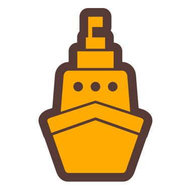 Gemi. Web simgesi basit illüstrasyon