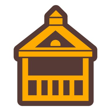 Modern yapı simgesinin vektör illüstrasyonu