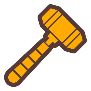 Çekiç. Web simgesi basit illüstrasyon