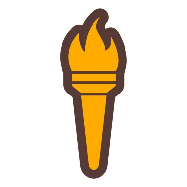 Meşale. Web simgesi basit illüstrasyon