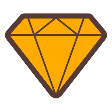 Elmas. Web simgesi basit illüstrasyon