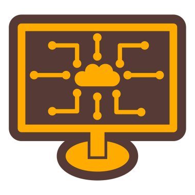 Bilgisayar. Web simgesi basit illüstrasyon